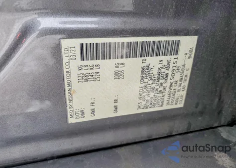 2021 Nissan Maxima Platinum from USA, damaged, VIN 1N4AA6FV9MC509151